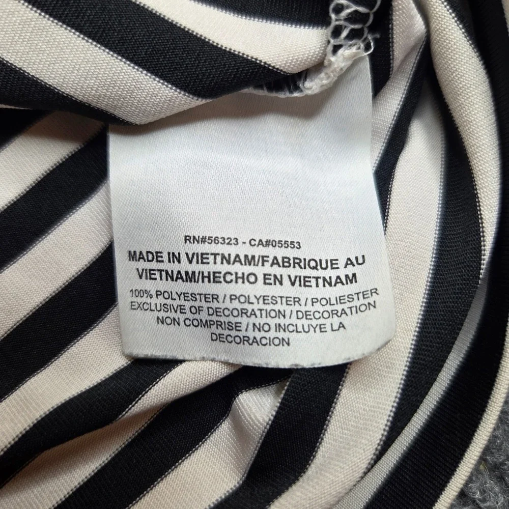 Nike Golf Dri-FIT Polo Shirt XXL Black & White Striped Golfing‎